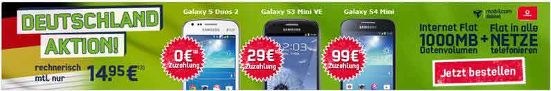Vodafone Allnet Flat + 1GB nur 14.95€ mtl