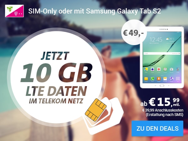 Internet Flat 10 GB LTE Telekom nur 15,99€ mtl.