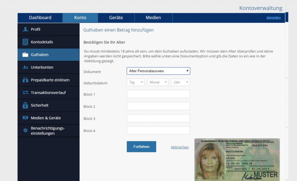 PSN Playstation Guthaben mit Prepaid Karte aufladen