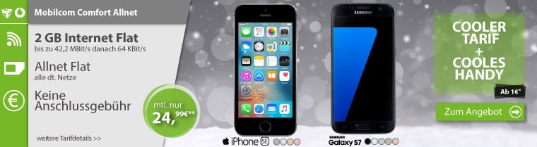 iPhone SE + Allnet Flat + 2GB nur 24,99€ mtl.