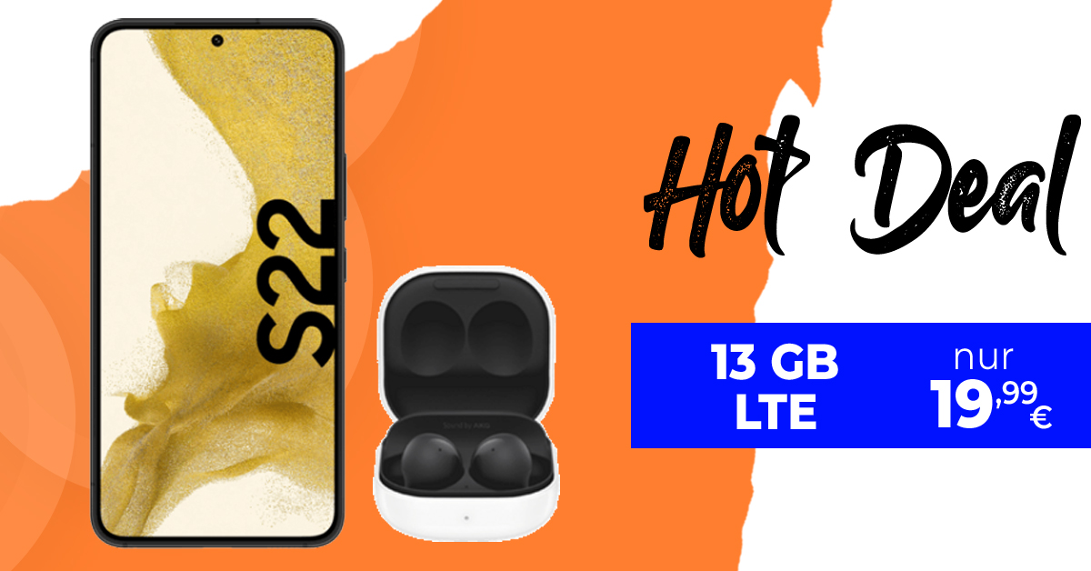 Samsung Galaxy S22 5G Samsung Galaxy Buds2 für einmalig 49 Euro mit