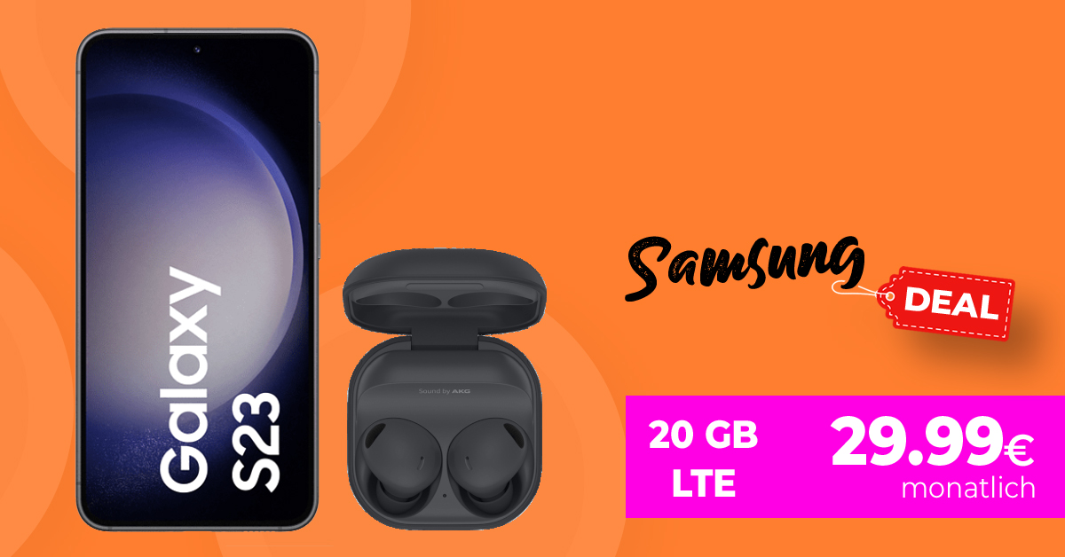 Samsung Galaxy S23 Galaxy Buds2 Pro für einmalig nur 111 Euro mit 50