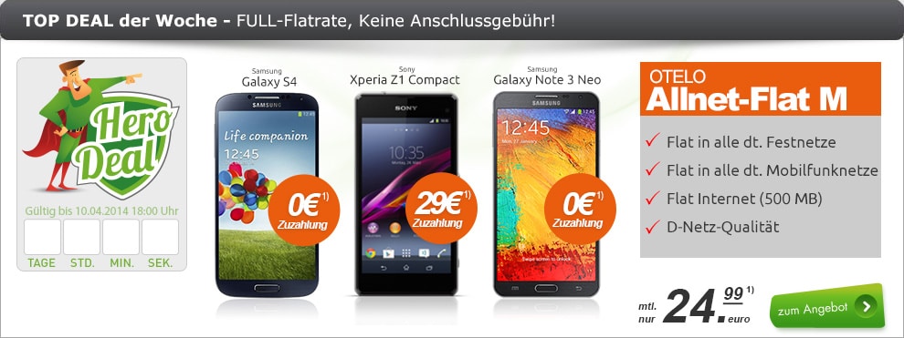Galaxy Note 3 Neo + AllNet Flat 24.99€ mtl
