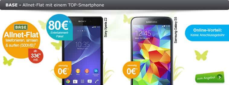 Sony Xperia Z2 + BASE all-in classic 33€ mtl