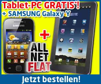 Tablet gratis + AllNet Flat + Handy 19.90€ mtl