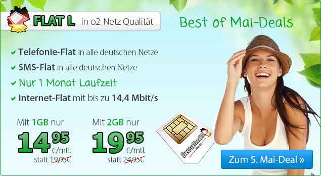 FLAT L 1000 + AllNet + SMS Flat 14.95€ mtl