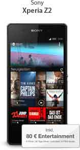 Xperia Z2 + AllNet + 1GB Internet Flatrate 34.99€ mtl