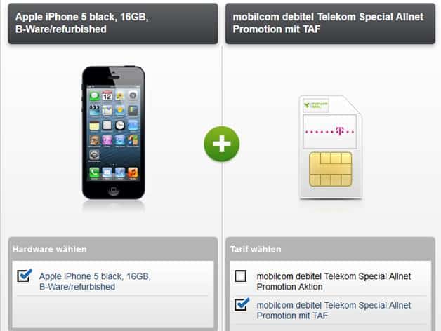 Apple iPhone 5 + Telekom Special Allnet 19.95€