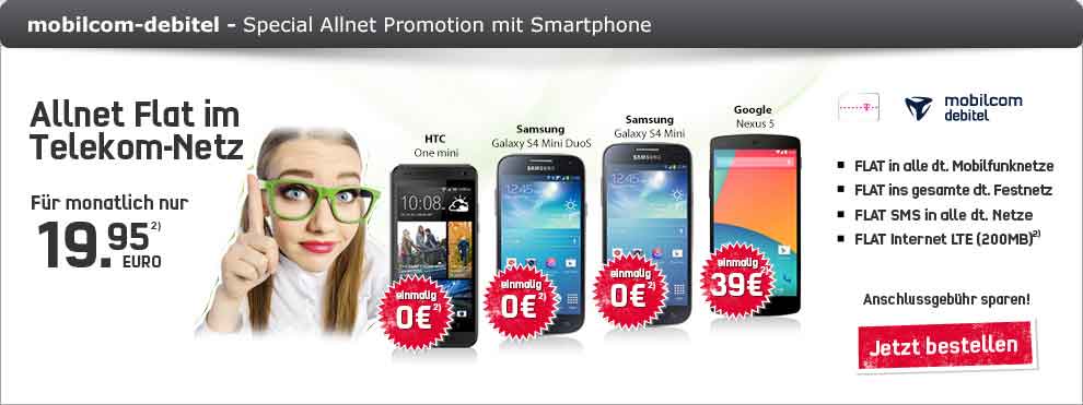 Telekom Special Allnet Promotion 19.95€ mtl