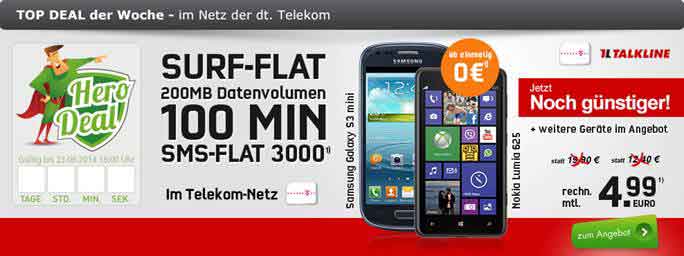 Telekom Talk Easy 100 mit Smartphone 4.99€ mtl