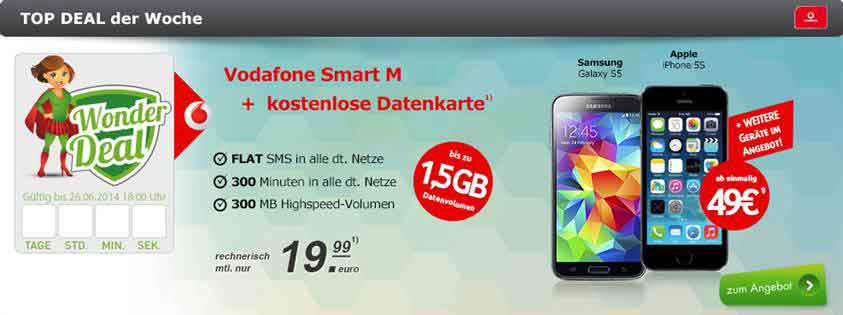 Smart M und MobileInternet Flat 19.99€ mtl