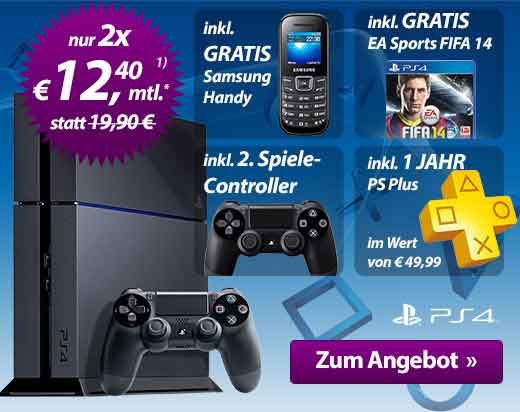 PS4 Jet Black + Beigaben 2 x 12.40€ mtl
