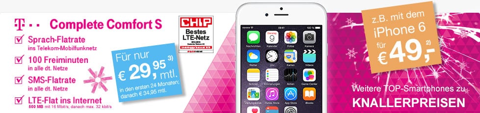 Telekom Comfort S Tarif + iPhone 6