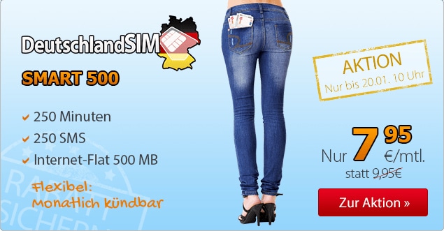 250 Frei-Minuten+ 250 Frei-SMS+ 500 MB -ohne Laufzeit+ 7.95€ mtl.