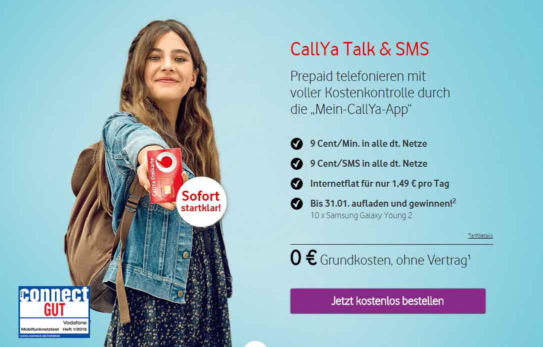 Vodafone CallYa Freikarte