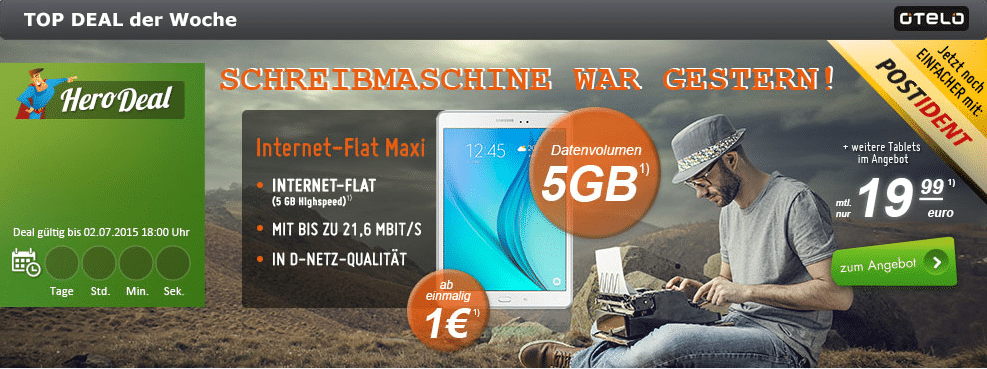 Otelo Internet Flat Maxi mit Tablet nach Wahl