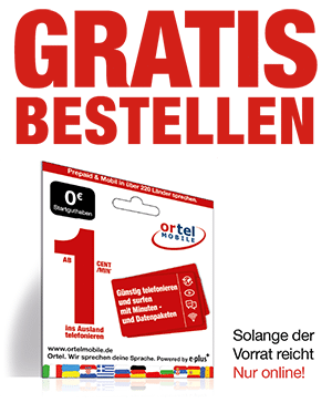 Prepaid Freikarte - ins Ausland ab 1Cent/Min