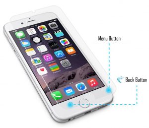 Apple iPhone Panzerglas mit zurück Taste