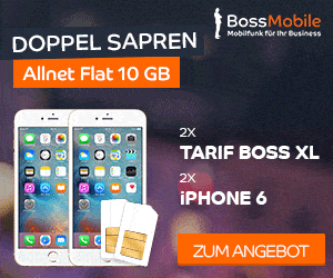 2 x 10 GB LTE + 2 x Allnet Flat + 2 x EU Flat + 2 x iPhone 6 nur 72€ mtl.