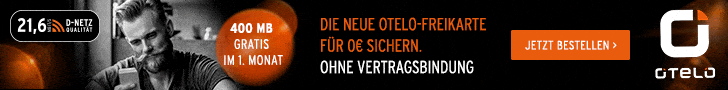 OTELO Prepaid Freikarte - 1 Monat kostenlos mit 400 MB und 300 Min/SMS