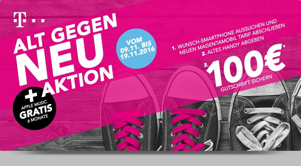 Telekom ALT GEGEN NEU! 100€ für Ihr altes Handy