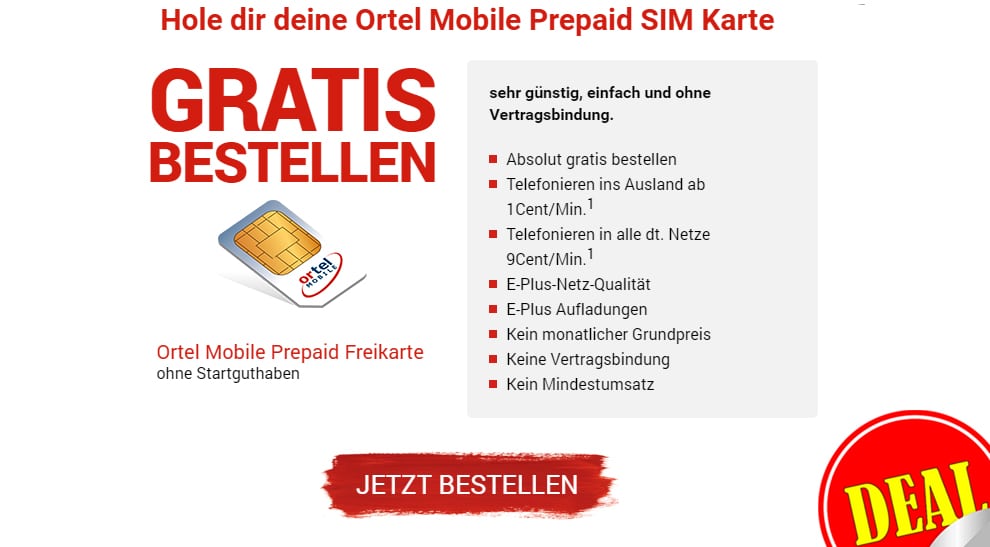 Telefonieren ins Ausland ab 1Cent/Min - Prepaid Freikarte!