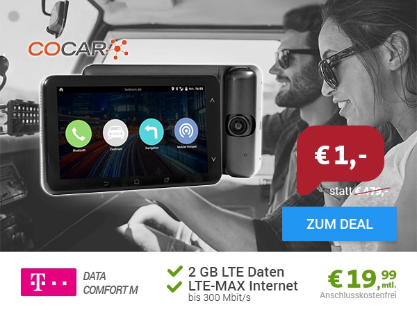 COCAR Car-Phablet + 2GB LTE nur 19,99€ mtl.
