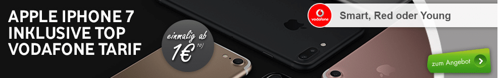 Apple iPhone 7 + 2GB LTE + Allnet + EU Roaming nur 39,99€ mtl.