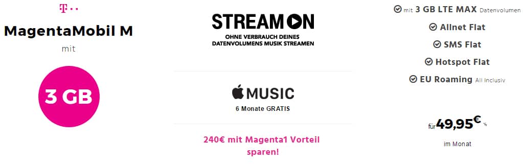 Telekom Magenta Tarife mit Stream On