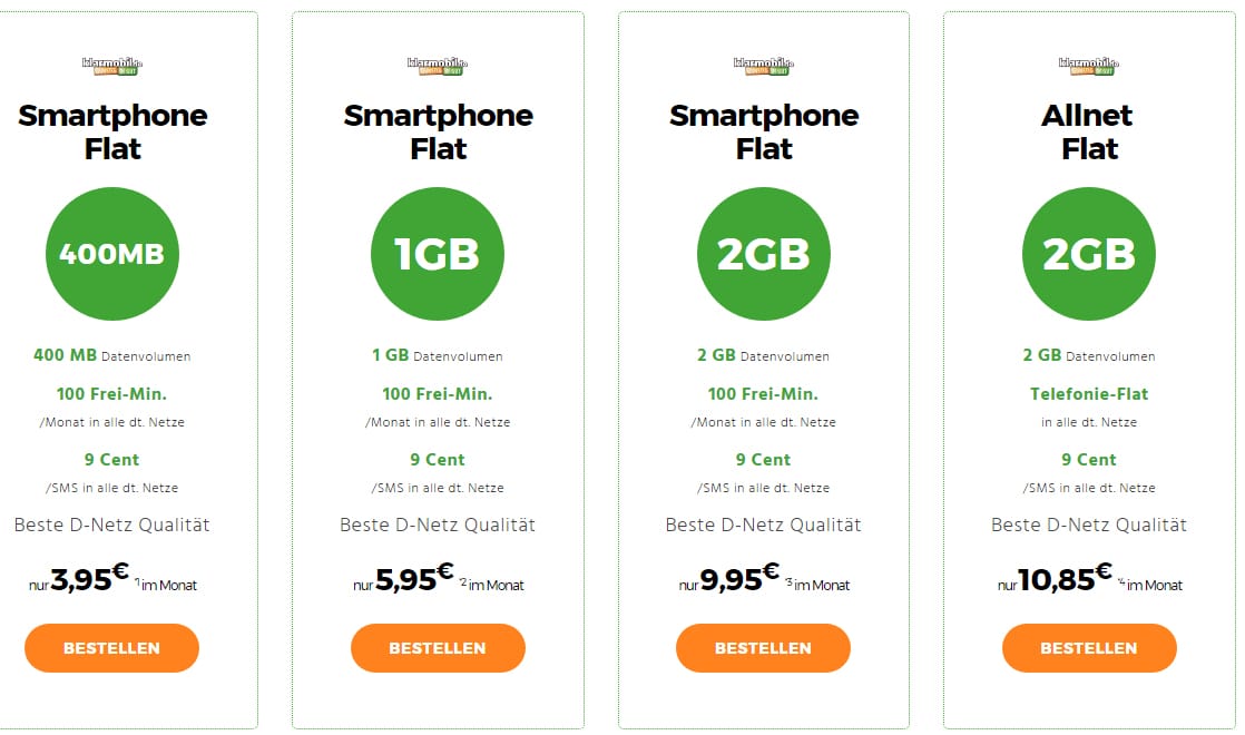 Klarmobil mit 2GB und Allnet Flat für nur 10,85€ mtl.