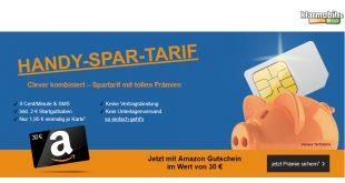 Spar-Tarif mit 30 Euro Amazon Gutschein