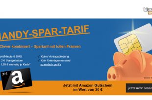 Spar-Tarif mit 30 Euro Amazon Gutschein