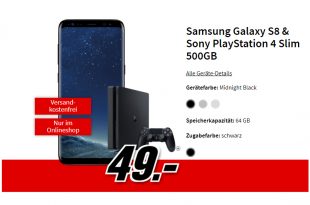 Galaxy S8 & Sony PS4 mit Allnet Flat nur 24,99€ mtl.