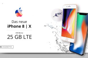 iPhone X mit 25 GB LTE & Allnet für 64,99€ mtl.