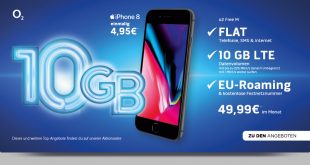 iPhone 8 mit 10 GB LTE Allnet nur 49,99€ mtl.