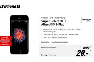 APPLE iPhone SE mit 5,5 GB LTE und Allnet nur 19,99€ mtl.