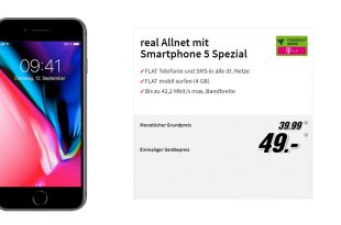 iPhone 8 mit 4 GB und Allnet Telekom nur 39,99€ mtl.