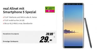 Galaxy Note 8 mit 4 GB und Allnet Telekom nur 39,99€ mtl.