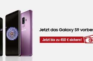 Galaxy S9 mit 4 GB LTE Allnet und EU Romaing nur 42,99€ mtl.