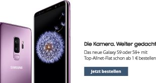 Galaxy S9 mit 4 GB LTE Allnet und EU Roaming nur 42,99€ mtl.