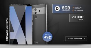 Huawei Mate 10 Pro mit 6 GB und Allnet nur 29,99€ mtl.