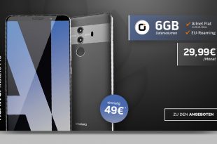 Huawei Mate 10 Pro mit 6 GB und Allnet nur 29,99€ mtl.