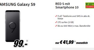 Galaxy S9 mit 2 GB LTE und Allnet nur 41,99€ mtl