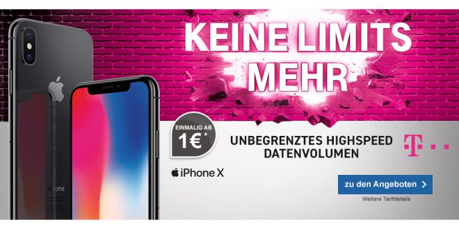 Telekom Magenta Mobil XL mit iPhone X für 99,95€ mtl.