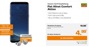 Galaxy S8 & Gear IconX 2018 & microSDXC 64GB nur 19,99€ mtl.