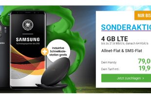 Galaxy S9 mit 4GB LTE nur 19,99€ mtl.