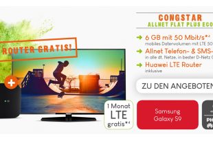 6GB Allnet mit Philips UHD TV nur 30€ mtl.