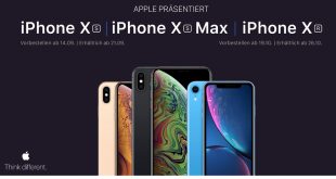 Apple iPhone Xs und Xr mit bis zu 11GB LTE