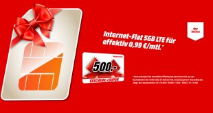 5 GB LTE mit 500€ Coupon nur 19,99€ mtl.