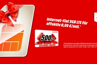 5 GB LTE mit 500€ Coupon nur 19,99€ mtl.